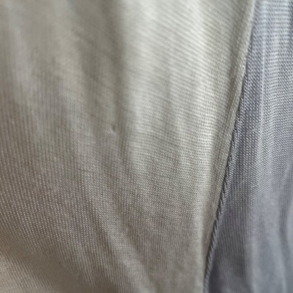 KLD Signature Sleeveless Waterfall Cardigan Cover Up Gray White Lt Blue Sz M - Picture 8 of 12